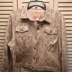 Ruby Road Snake Skin faux leather Jacket.